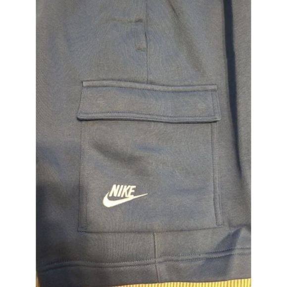 Nike Sportswear Fleece Cargo Shorts Blue Pockets Mens Size Small CZ9956-407 NWT - Picture 3 of 10
